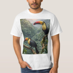 T-shirt Deux Oiseaux Toucans Tropicaux,