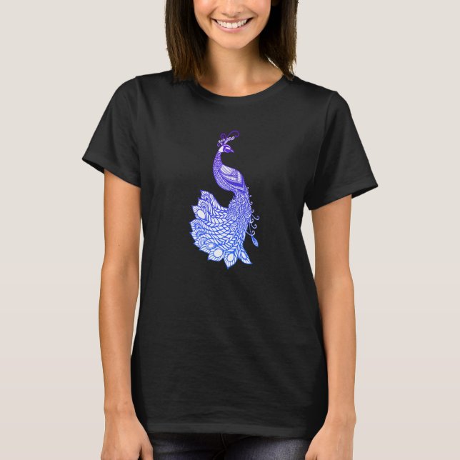 T-shirt Deux Peacocks Mignons Oiseaux Graphisme animal (Devant)