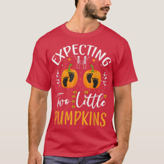 T-shirt Deux Petites Citrouilles en grossesse d'Halloween