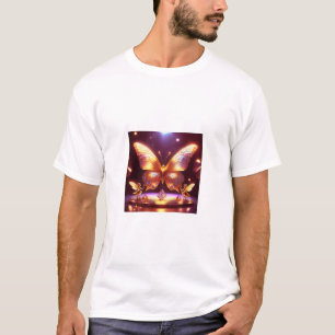 T-shirt Deux petites fées entourent un papillon doré