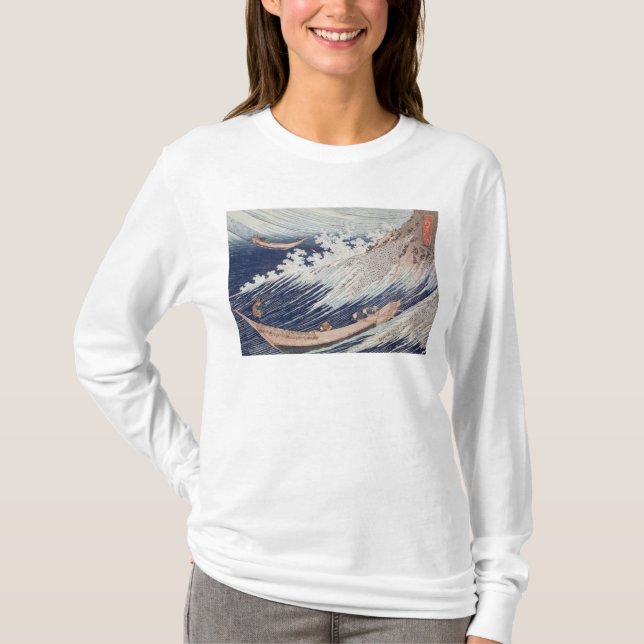 T-shirt Deux petits bateaux de pêche sur la mer (Devant)