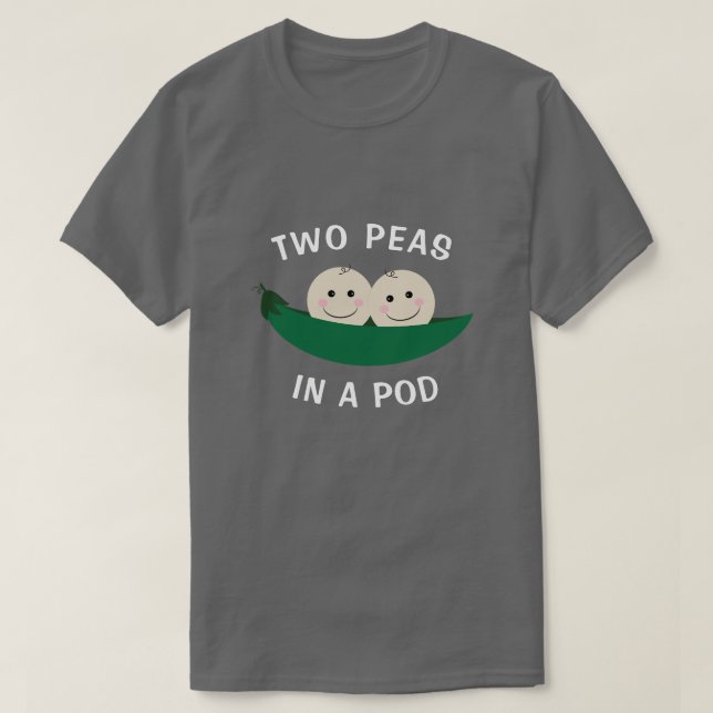 T-shirt Deux petits pois dans un morceau (Design devant)