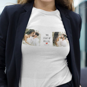 T-shirt Deux photos   Happy Valentines Day  