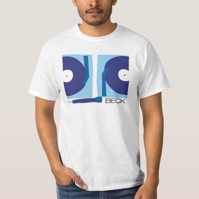 T-shirt Deux platines et un microphone (Devant)