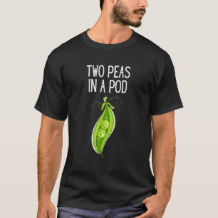 T-shirt Deux Pois Dans Un Pois De Pois Pod Dans Un Pois