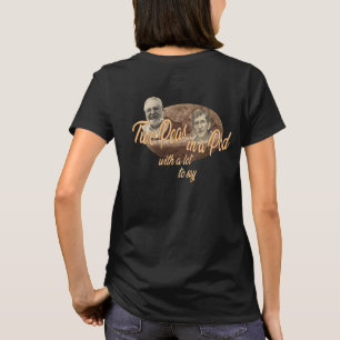 T-shirt Deux pois dans une conception de chemise de brun