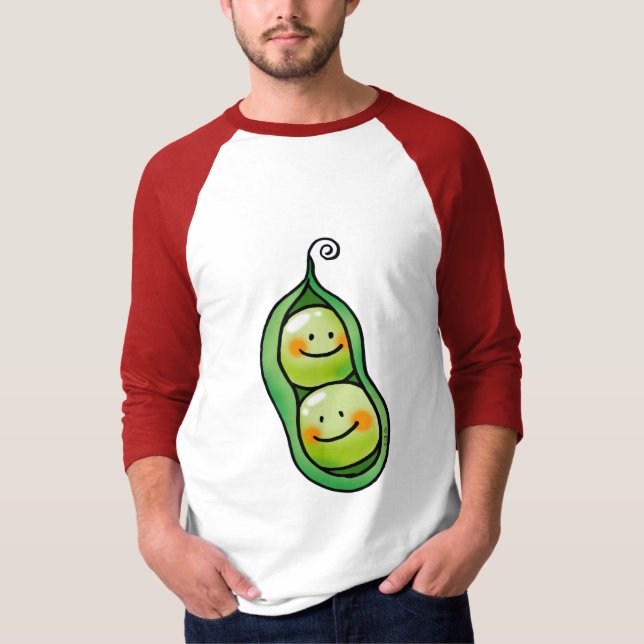 T-shirt Deux pois dans une cosse (Devant)