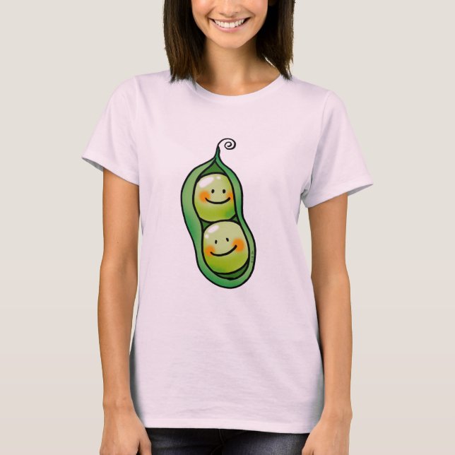 T-shirt Deux pois dans une cosse (Devant)