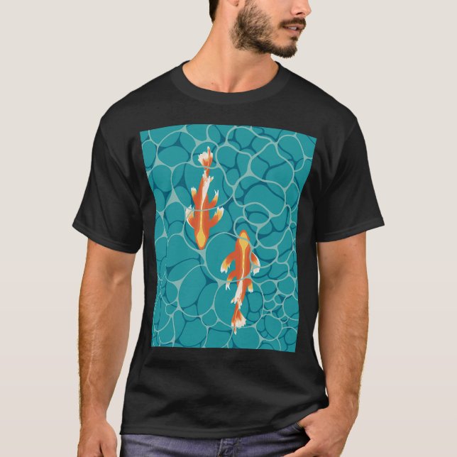 T-shirt Deux poissons dans l'eau (Devant)