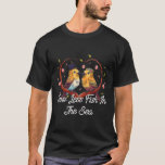 T-shirt Deux Poissons De Moins Dans La Mariée Mariage De L<br><div class="desc">Deux Poissons De Moins Dans La Mer Mariage Pun Bride Et Groom Joke</div>