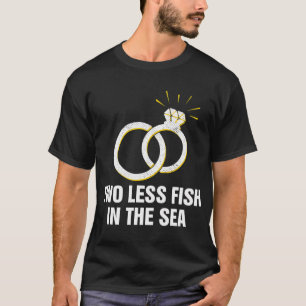 T-shirt Deux poissons de moins dans la mer Mariage mariée