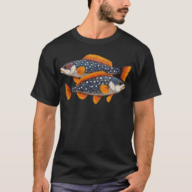 T-shirt Deux poissons tachetés (Devant)