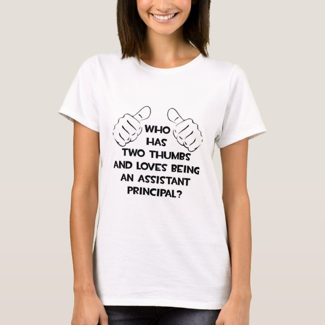 T-shirt Deux pouces .. Principal adjoint (Devant)