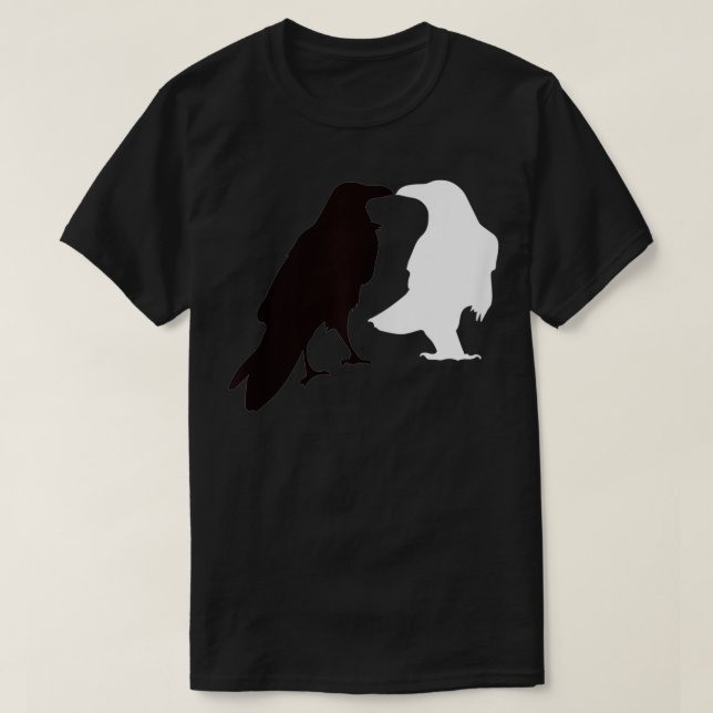 T-shirt DEUX RAVENSu2013Graphique de deux oiseaux (Design devant)
