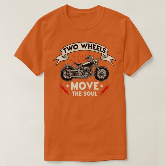 T-shirt deux roues déplacer l'âme moto cavalier Chopper B (Design devant)