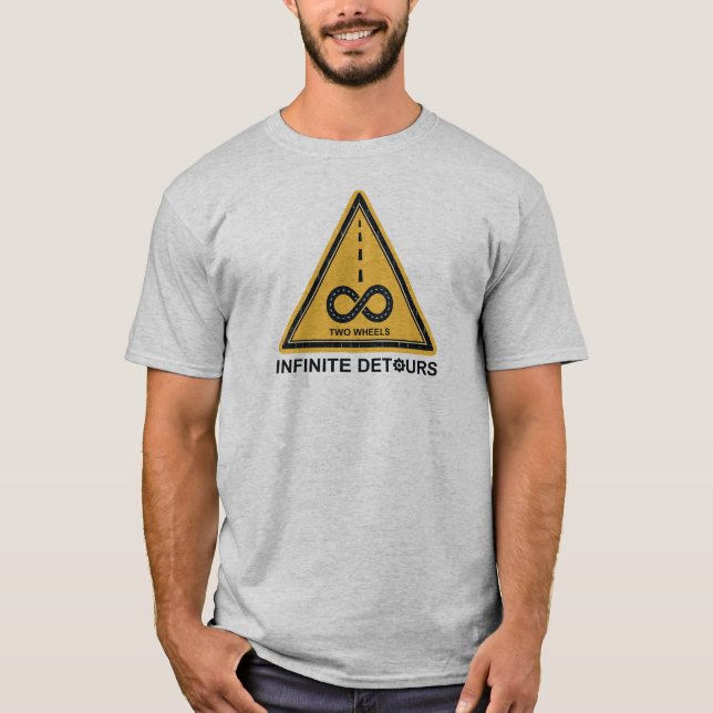 T-shirt Deux roues, détours infinis en cyclisme (Devant)