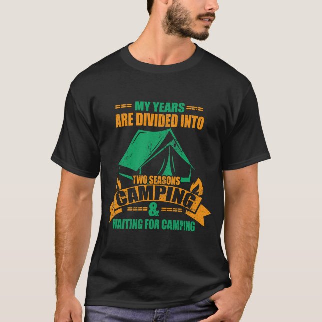 T-shirt Deux saisons de camping (Devant)