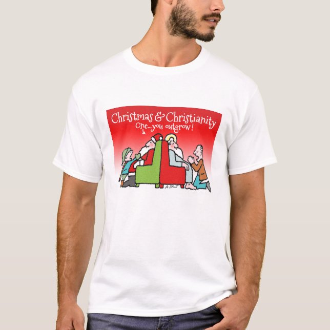 T-shirt Deux Santa : Un que vous devenez trop grand pour ! (Devant)