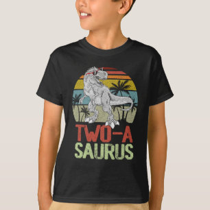 T-shirt Deux Saurus Anniversaire T Rex Dino 2e Dinosaur
