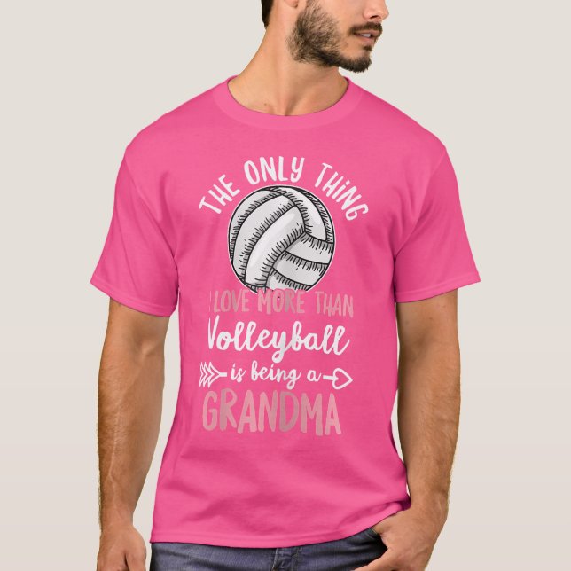 T-shirt Deux Séances De Volleyball Pour Un Grand-Mère De V (Devant)