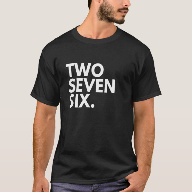 T-shirt DEUX SEPT SIX Code régional 276 Bristol VA Virgini (Devant)