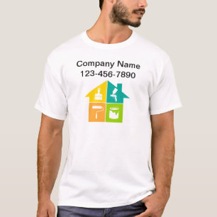 T-shirt Deux Side House Peintre Personnel Chemises de trav