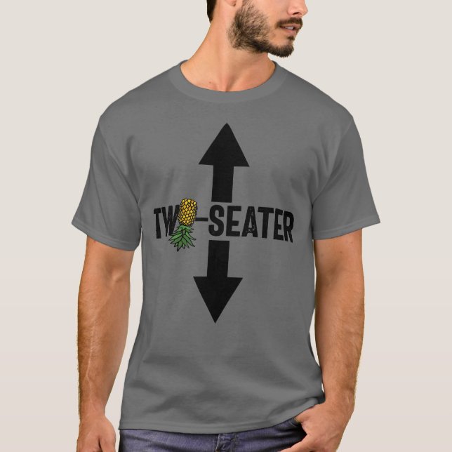 T-shirt Deux sièges Swinger homme's Upside Down Pineapple (Devant)