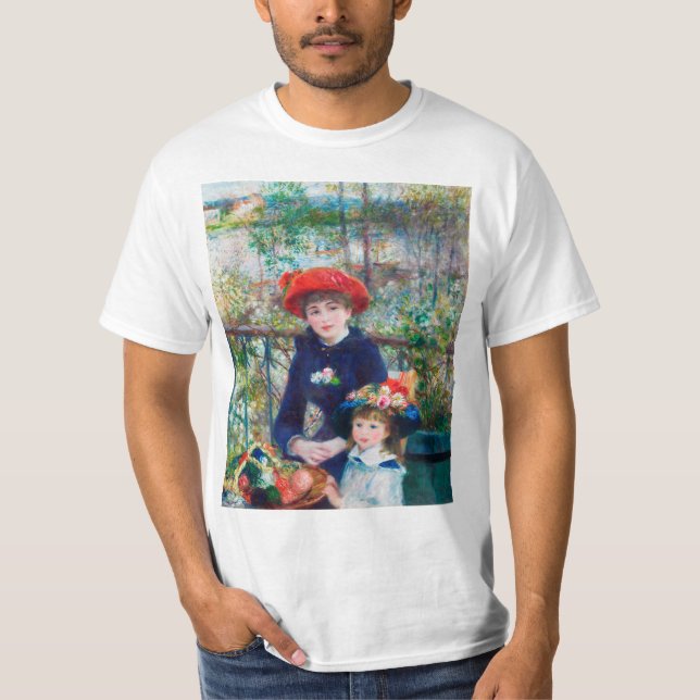 T-shirt Deux Soeurs (En Terrasse) Pierre Auguste Renoir (Devant)