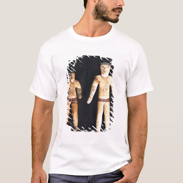 T-shirt Deux statuettes masculines, culture de Recuay (Devant)