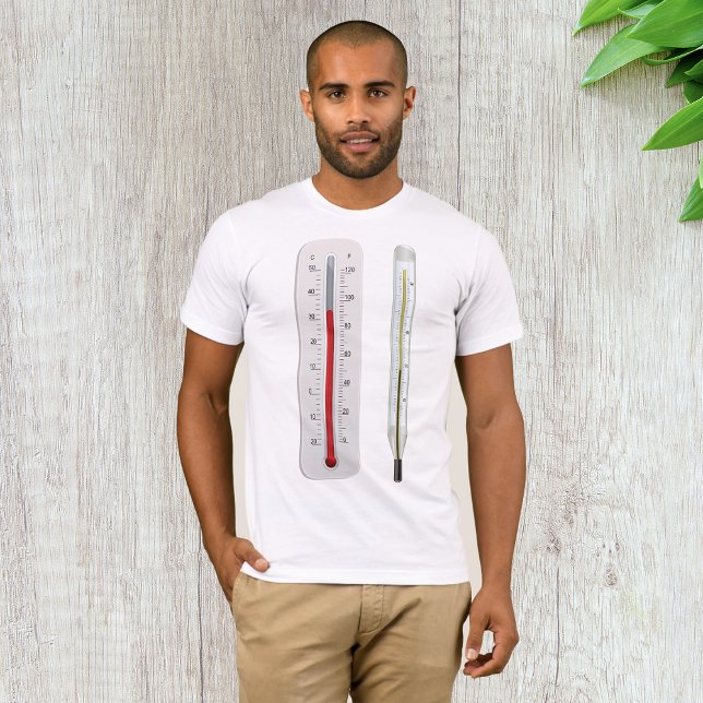 T-Shirt Deux Thermomètres Mens (Créateur téléchargé)