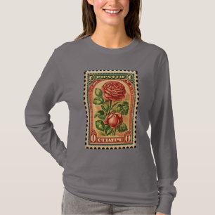 T-shirt Deux timbres Vintages Rose