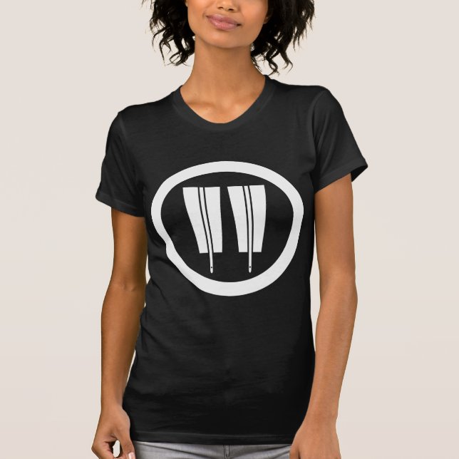 T-shirt Deux ventilateurs parallèles en cercle (Devant)