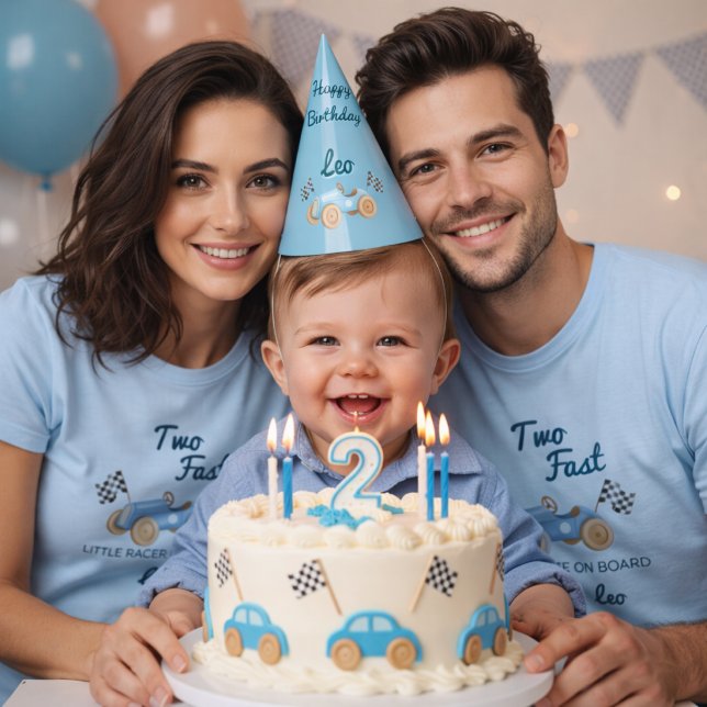 T-shirt Deux voitures de course rapides Maman 2ème anniver (Créateur téléchargé)