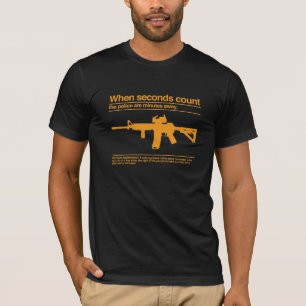 T-shirt Deuxième amendement/AR-15/police