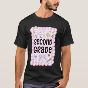 T-shirt Deuxième année de retour à l'école Filles enfants