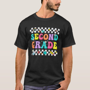 T-shirt Deuxième année de retour à l'école Filles Enfants 