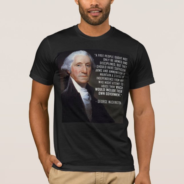 T-shirt Deuxième citation d'amendement - George Washington (Devant)