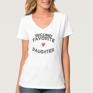 T-shirt Deuxième fille préférée drôle rivalité entre frère