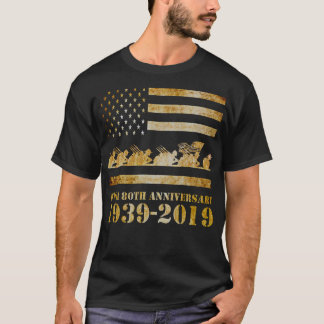 T-shirt Deuxième Guerre mondiale 80e anniversaire Anciens 