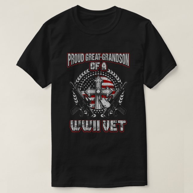T-shirt Deuxième Guerre mondiale Vivant Fière Grand-Petit- (Design devant)