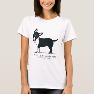 T-shirt Deuxième prénom coloré de bull-terrier miniatur