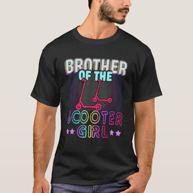 T-shirt Dévaler Dans Le Frère De La Fille De Trottinette R (Devant)
