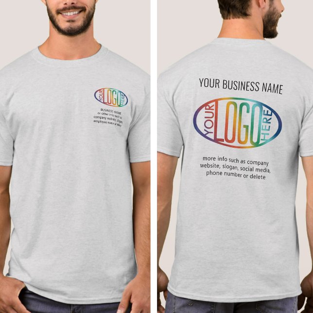 T-shirt Devant Derrière Logo d'entreprise personnalisé imp (Créateur téléchargé)