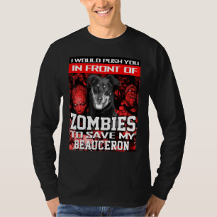 T-shirt Devant Zombies Pour Sauver Mon Hallo Chien De Beau