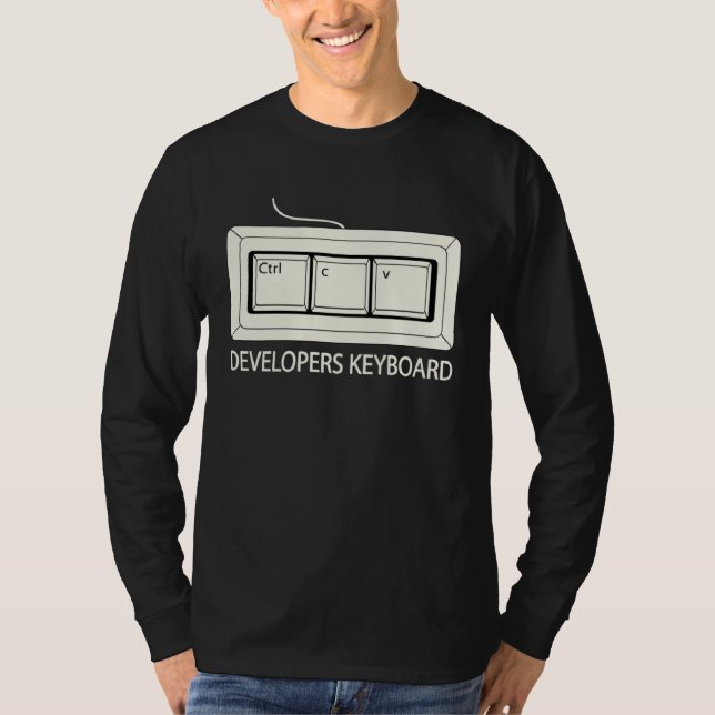 T-shirt Developers Keyboard Front End Developer Web Design (Devant)