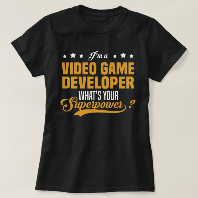 T-shirt Développeur de jeu vidéo (Design devant)