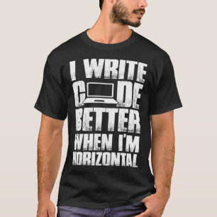 T-shirt Développeur de logiciel J'écris mieux le code quan