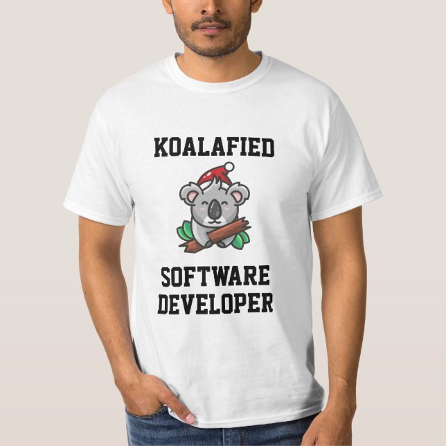 T-shirt développeur de logiciels Koalafied (Devant)