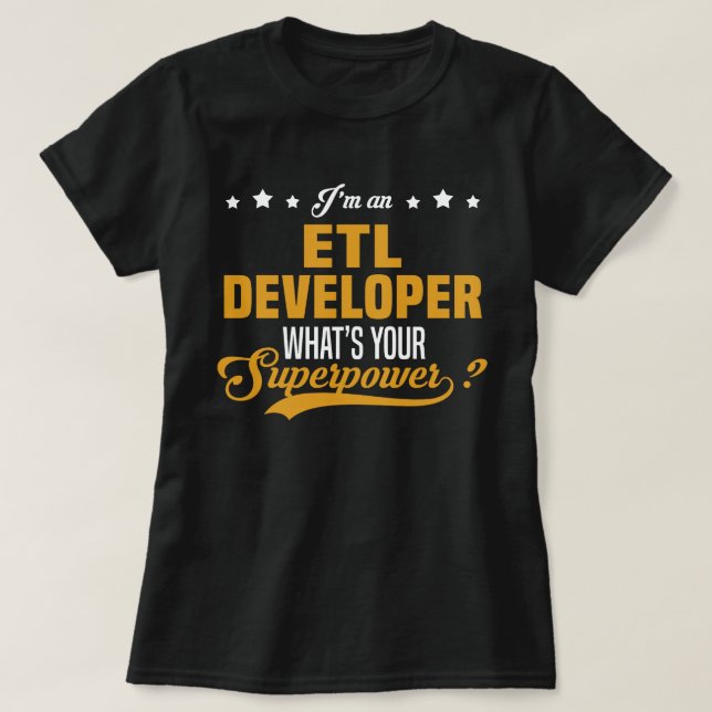 T-shirt Développeur ETL (Design devant)