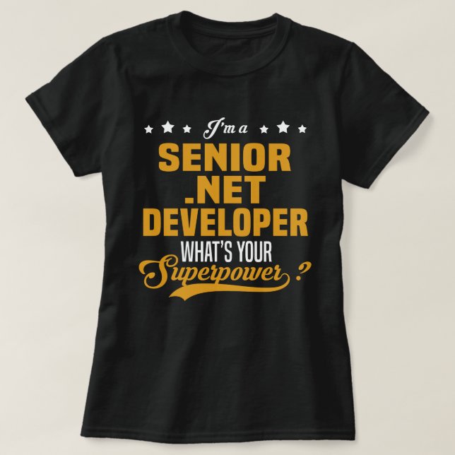 T-shirt Développeur .NET senior (Design devant)